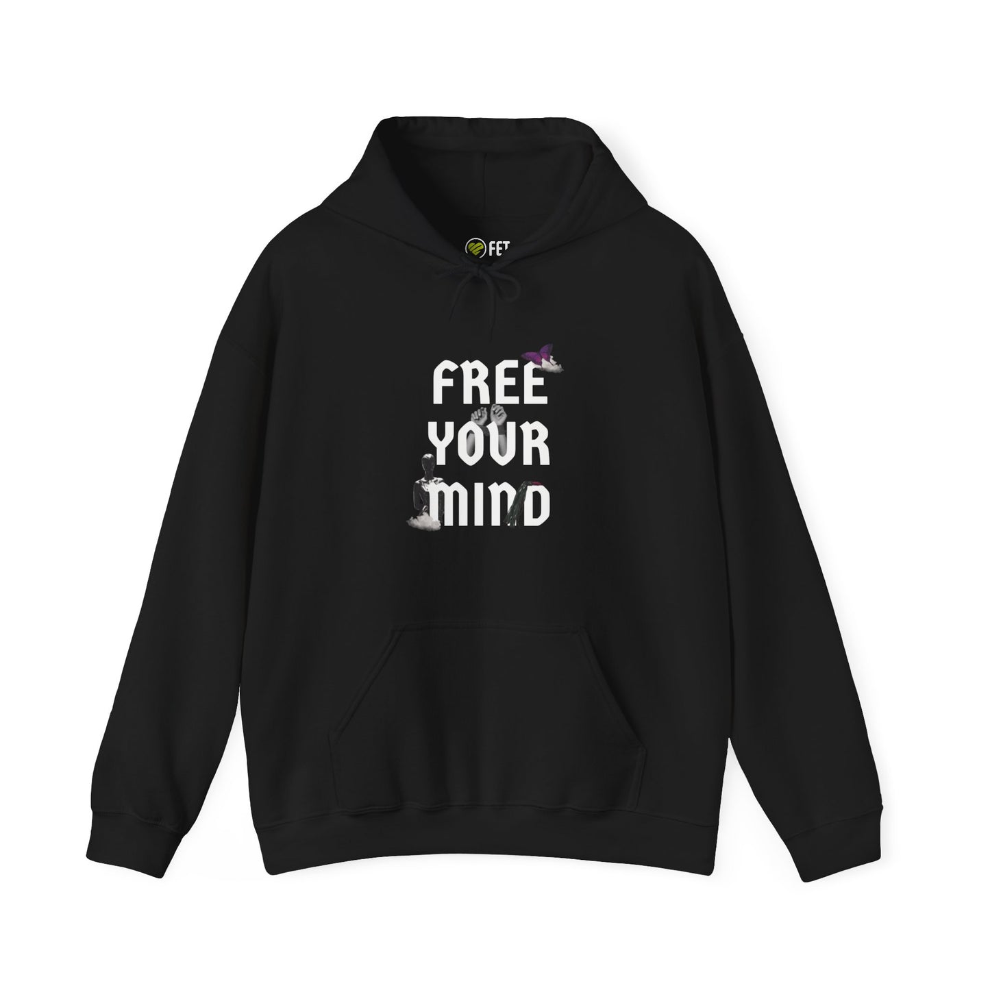 Free Your Mind Motif Graphic Hoodie