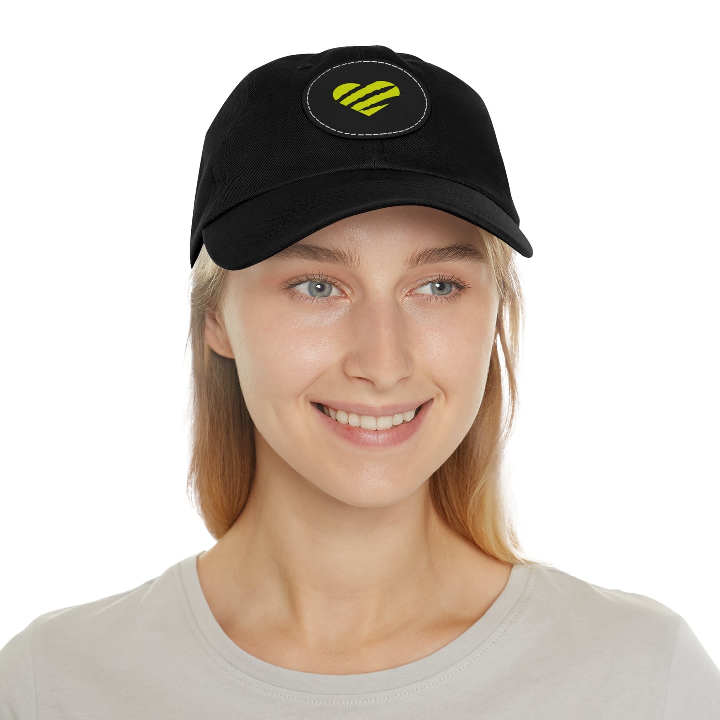 Scratched Heart Motif Baseball Cap