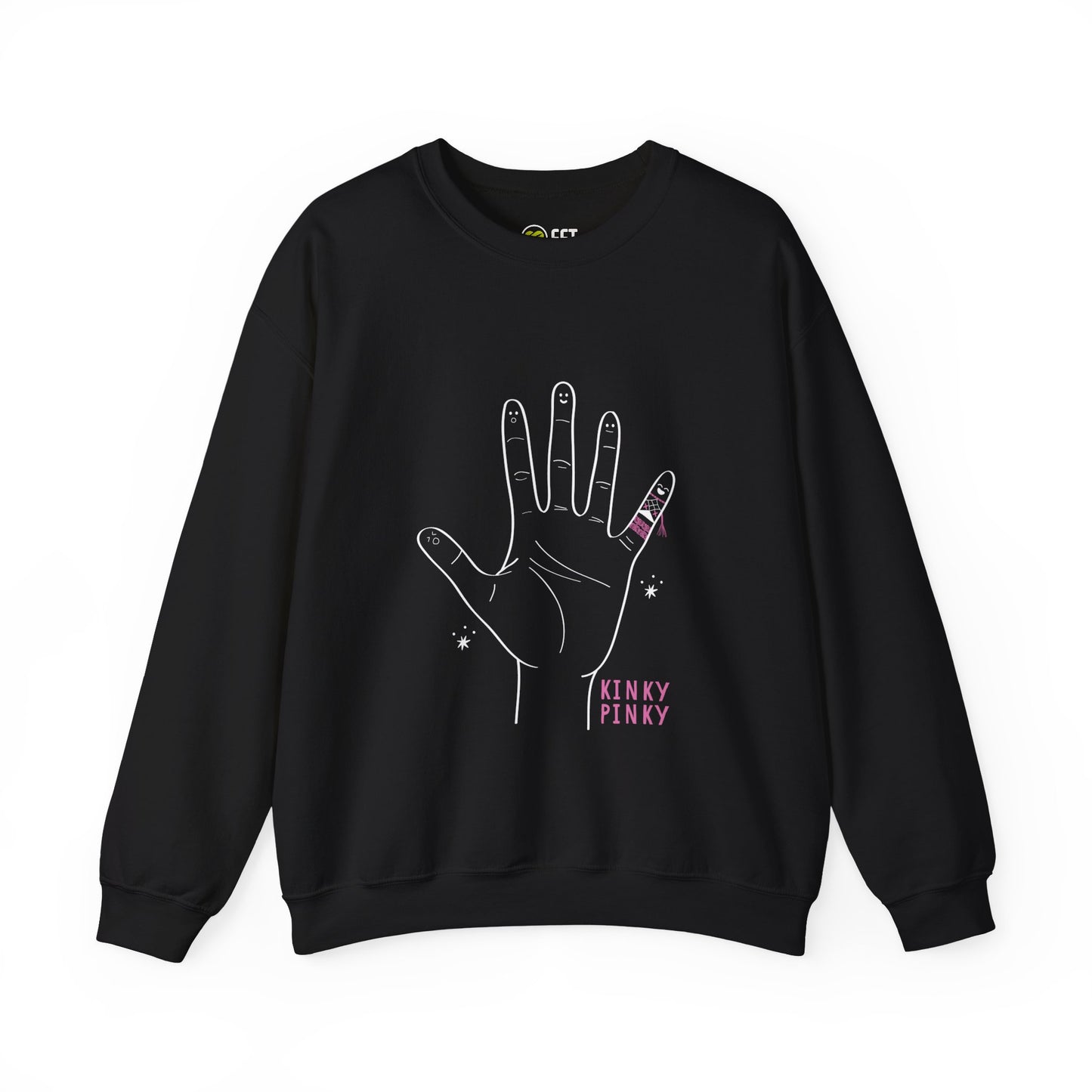 Kinky Pinky Motif Crewneck Sweatshirt