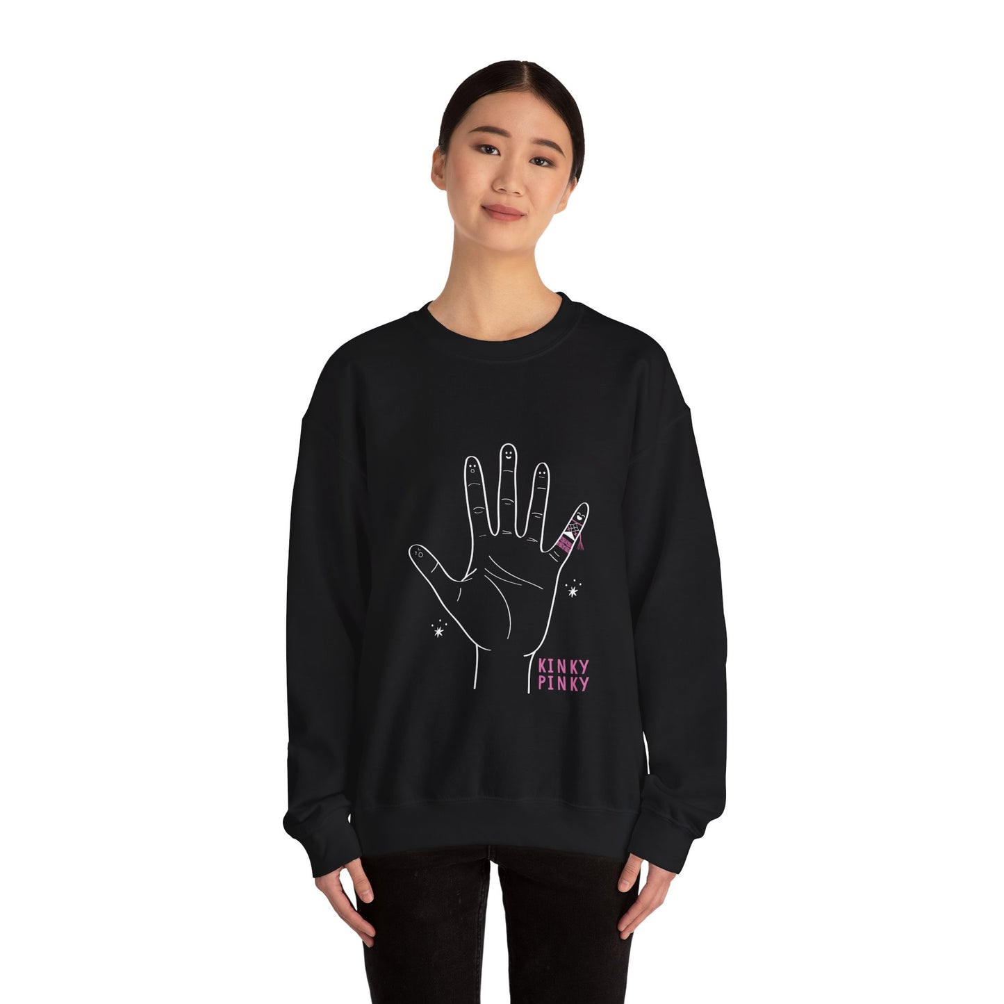 Kinky Pinky Motif Crewneck Sweatshirt