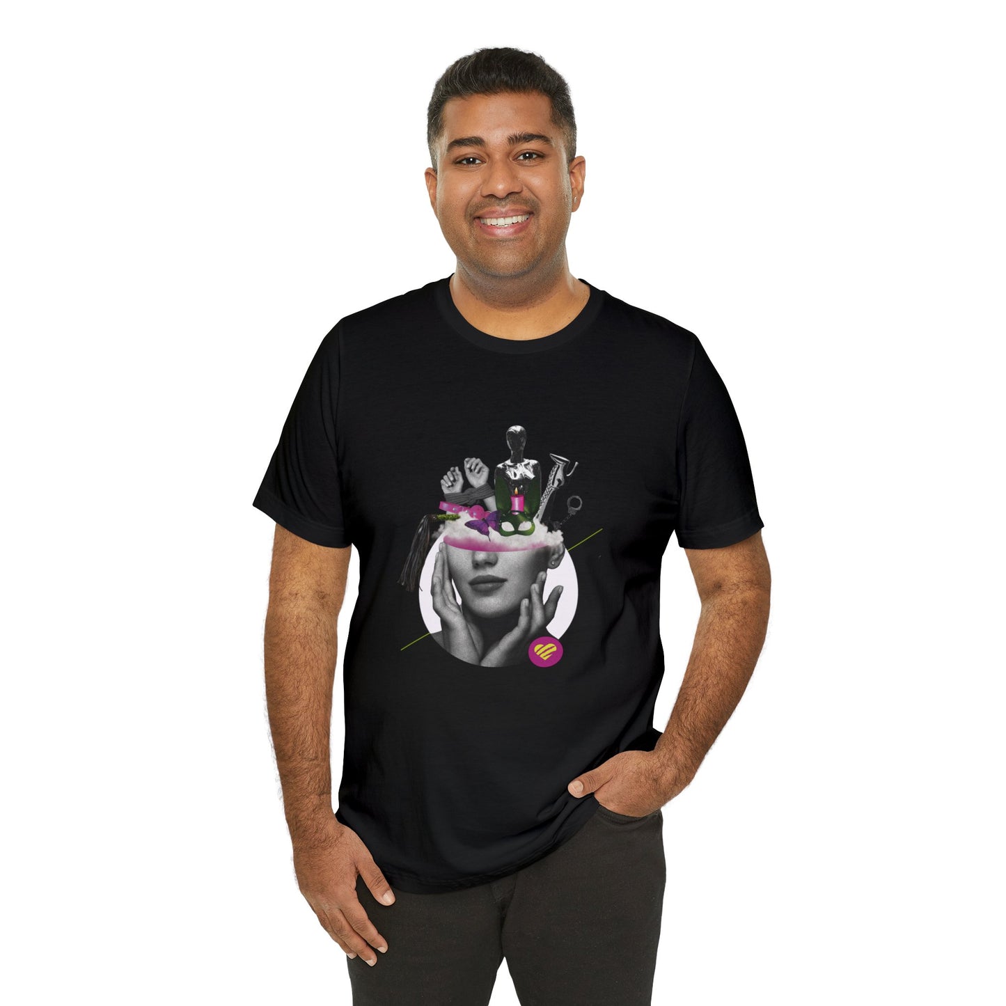 Kinky Collage Motif Graphic Tee