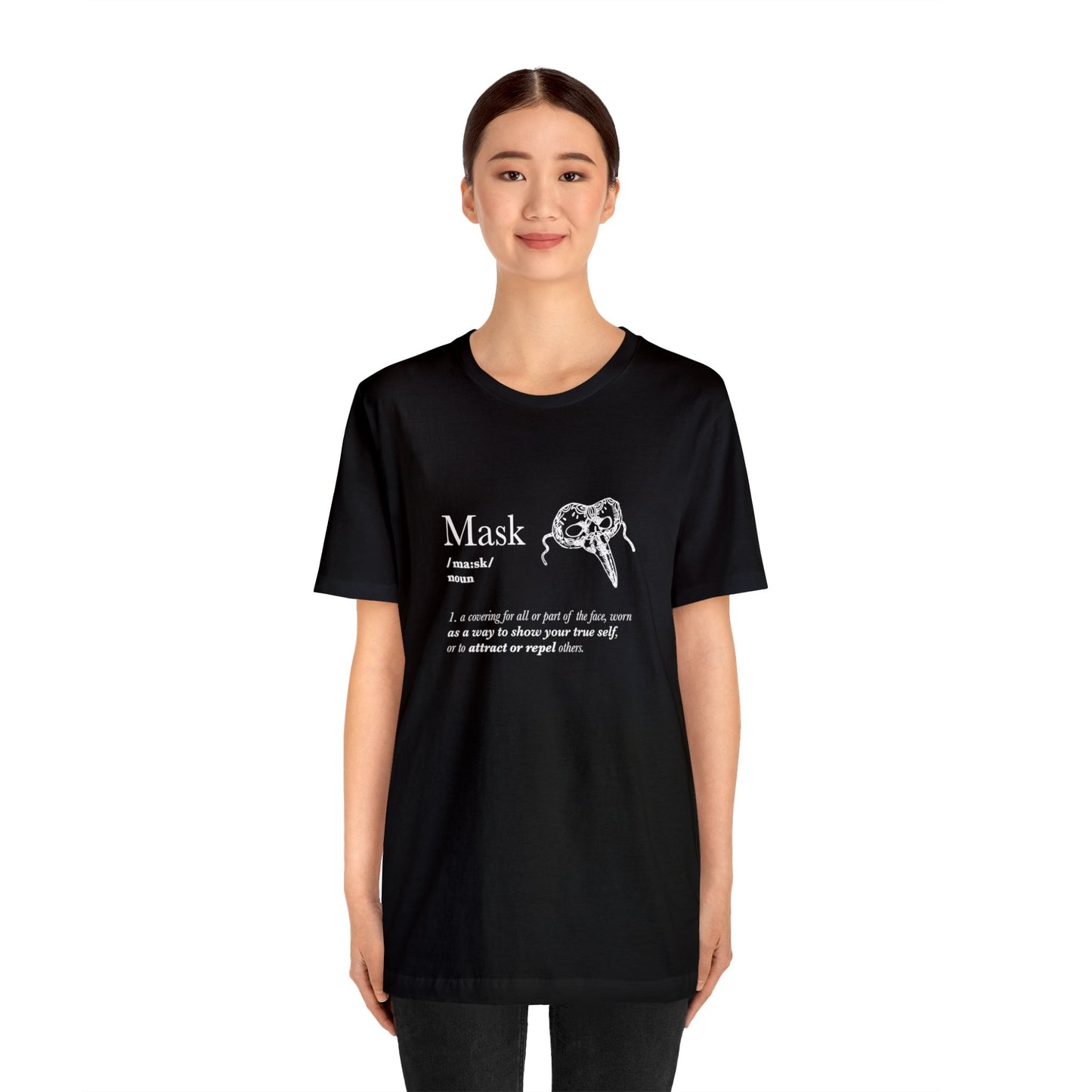 Mask Motif Graphic Tee