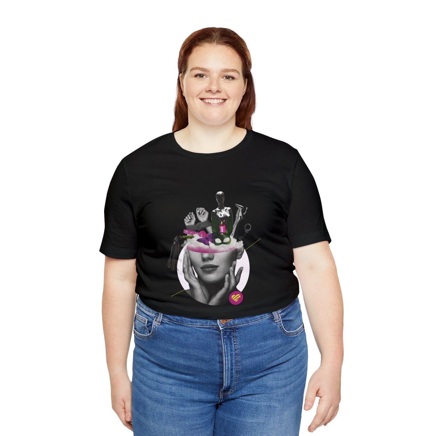 Kinky Collage Motif Graphic Tee
