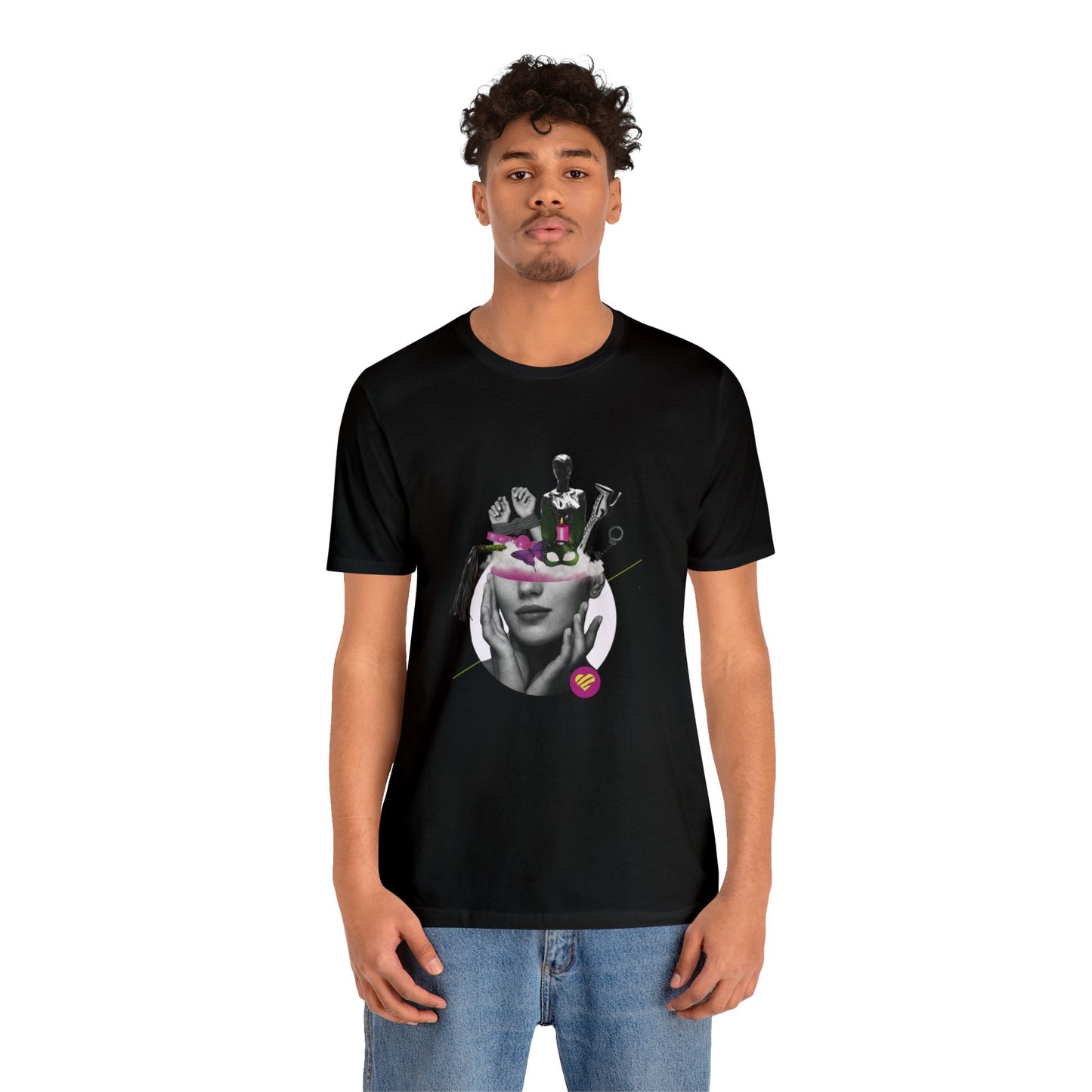 Kinky Collage Motif Graphic Tee