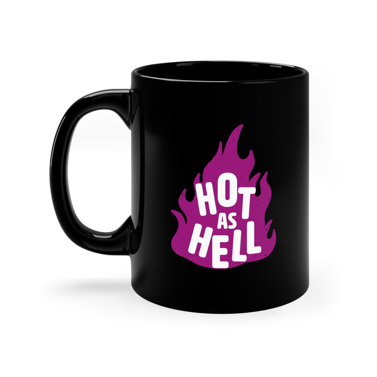 Hot As Hell Motif Coffee Mug (Purple)