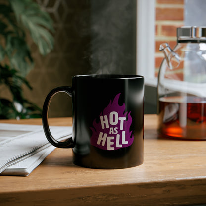 Hot As Hell Motif Coffee Mug (Purple)