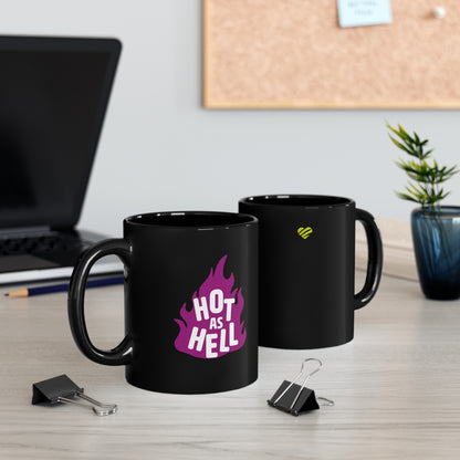 Hot As Hell Motif Coffee Mug (Purple)